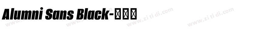 Alumni Sans Black字体转换